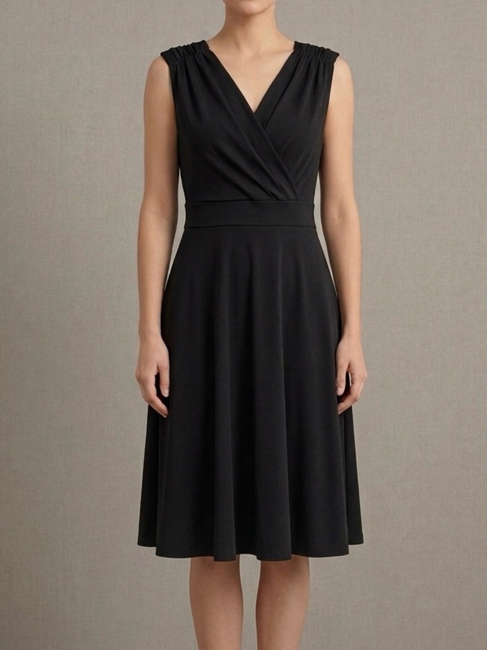 Grace Karin‎ Black Sleeveless V Neck Dress size 2XL NWT